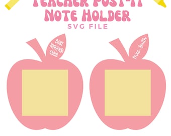 Teacher Gift Note Holder SVG | Sticky Note Holder For Teacher Svg | Teacher Sticky Note Holder Laser File | Teacher Gift SVG File