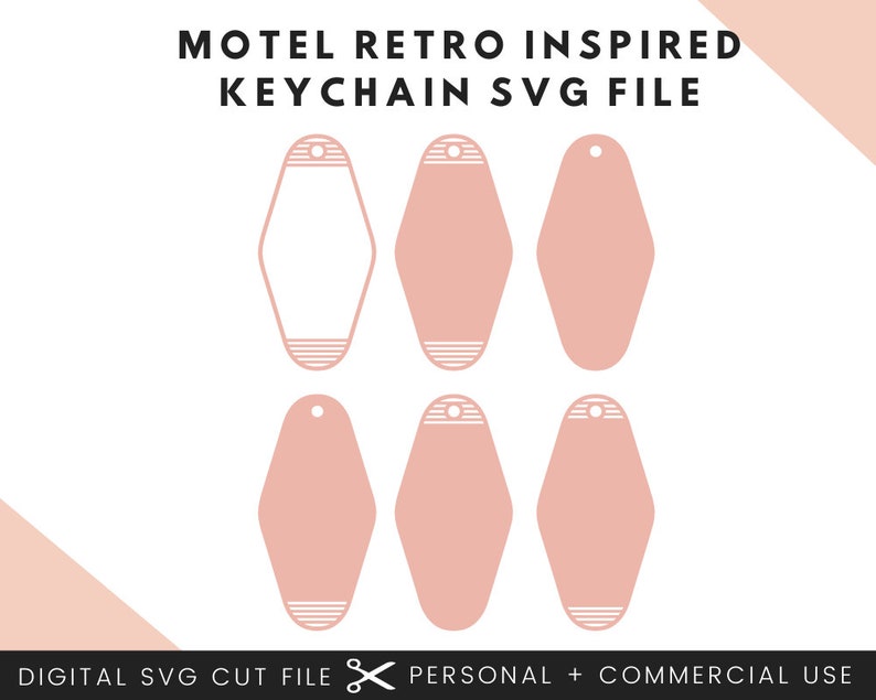 Retro Inspired Motel Keychains SVG Laser Engraved Handmade - Etsy