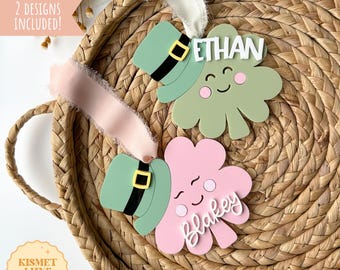 Lucky Clover Basket Tag SVG: St. Patrick's Day Laser Cut File (Digital Download)