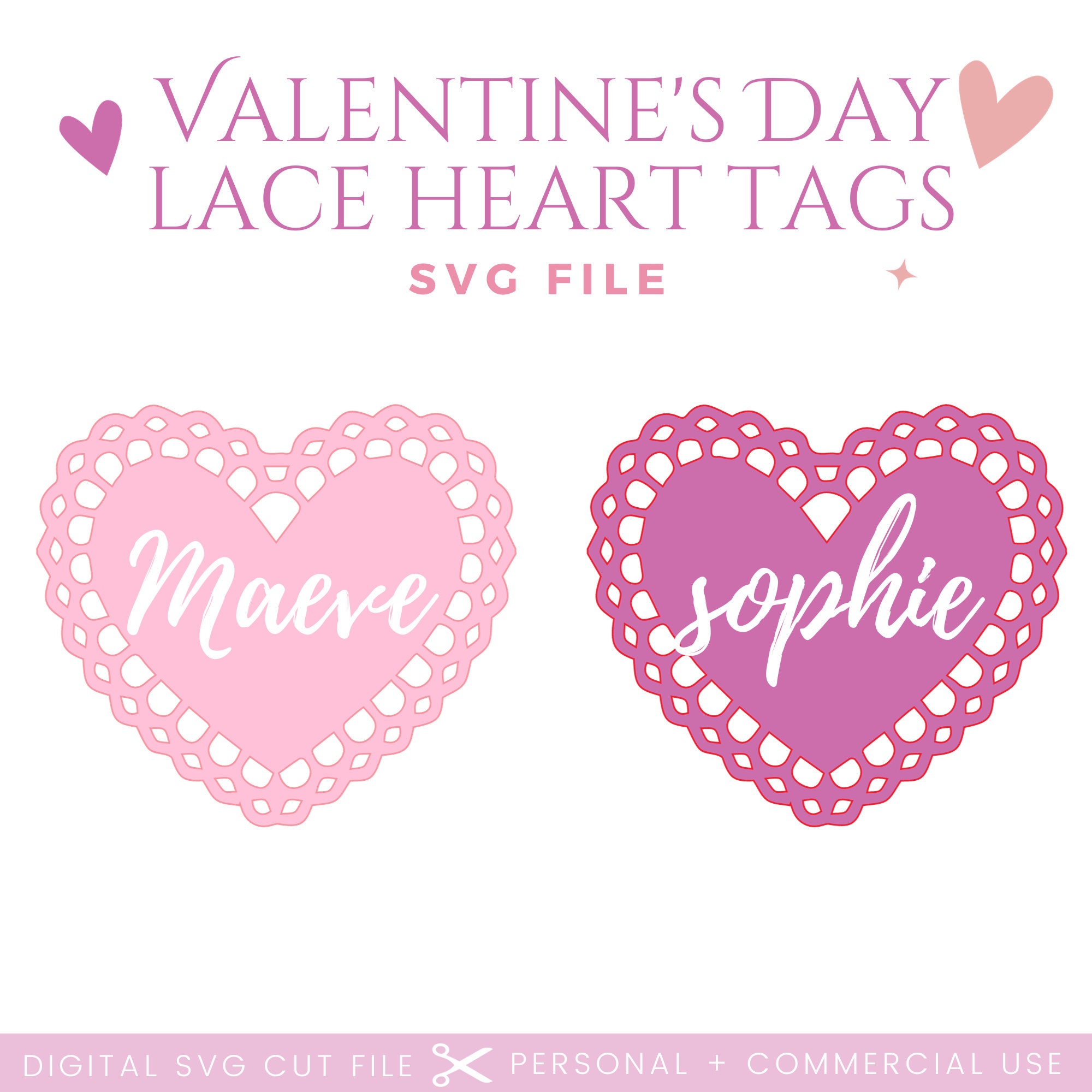 Valentines Day Hearts Stickers for Kids Printable Valentine Tags for  School, Editable Personalized Classroom Labels instant Download 