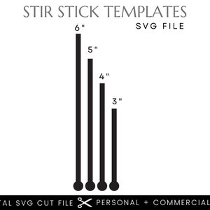 Stir Stick Base Template: Digital SVG File for Glowforge (Digital Download)
