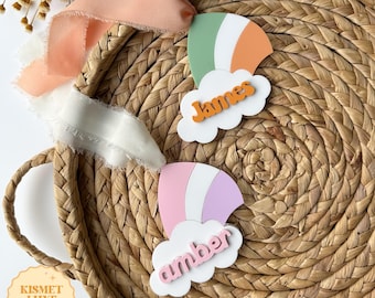 Rainbow Shamrock Basket Tag SVG: St. Patrick's Day Laser Cut File (Digital Download)