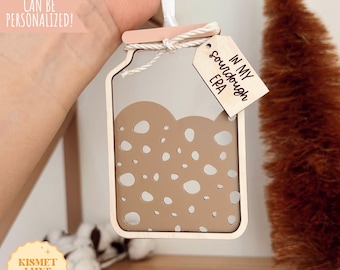 Sourdough Starter Ornament SVG: Christmas Baker Gift, Laser Cut File