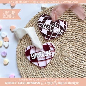 Valentinstag Disco Ball Herz Liebe Geschenkanhänger SVG | Herz-Tag-Svg | Valentinstag Kinderkorb Anhänger | Valentinstag Laser geschnitten SVG-Datei