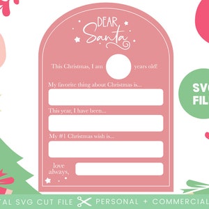 Christmas Countdown Santa Sign SVG File: Glowforge Laser Cut File (Digital Download)