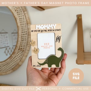 Fête des mères, fête des pères, aimant pour réfrigérateur, cadre photo SVG | Svg aimant pour réfrigérateur | Cadre photo | Merci maman | Cadeau pour maman Glowforge