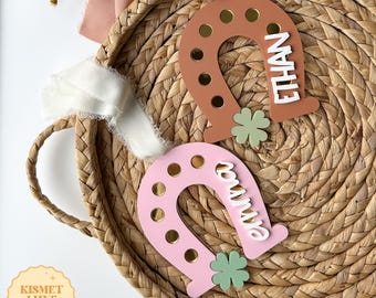 St. Patrick's Day Horseshoe Basket Tag SVG: Shamrock Gift Tag (Digital Download)