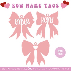 Etiqueta de regalo con lazo de corazón Xoxo para San Valentín SVG / Etiqueta con lazo de corazón Glowforge Svg / Archivo Svg para San Valentín / Archivo cortado con láser para San Valentín / SVG
