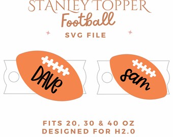 Fotboll Stanley Topper SVG: H2.0 Namnskylt (digital nedladdning)