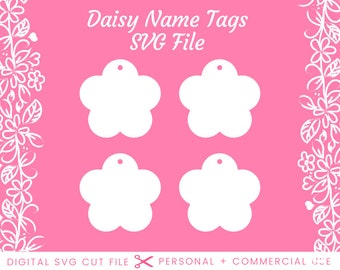 Daisy Basket Tag SVG: Spring Gift Tag Laser Cut File (Digital Download)