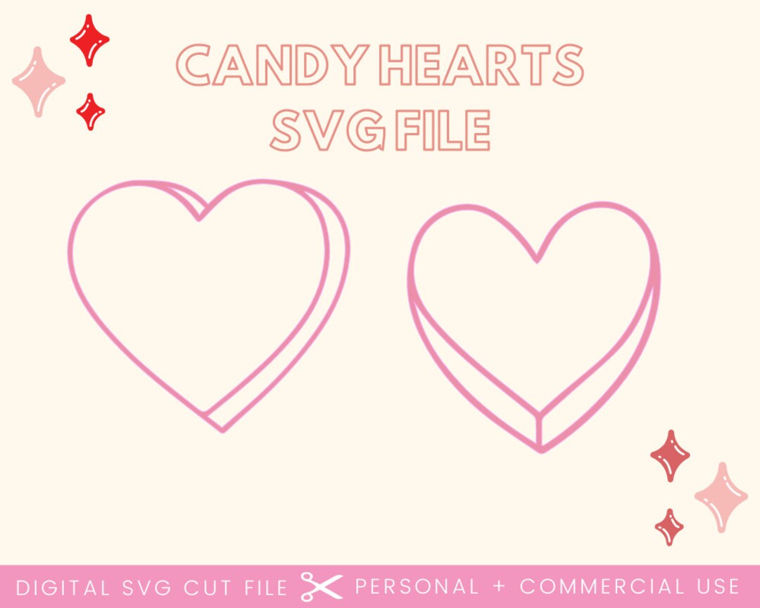 Heart Candy SVG: Valentine's Day Cricut Cut File (digital Download) - Etsy