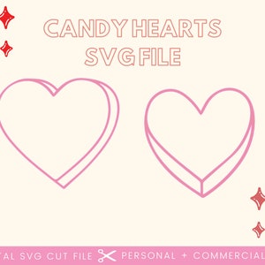 Coeur bonbon SVG | Conversation coeur bonbon svg | Svg de la Saint-Valentin | Bonbon coeur svg | Fichier de découpe Cricut Svg | amour svg | Svg de la Saint-Valentin