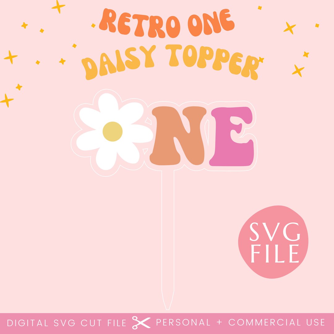 Boho Daisy One Cake Topper SVG Boho Cake Topper Toddler Birthday Cake ...