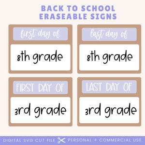 First Day of School Erasable Sign SVG | Back to School Cut File | Last Day of Sign SVG | First Day Board Svg | Back to School Svg Laser Cut