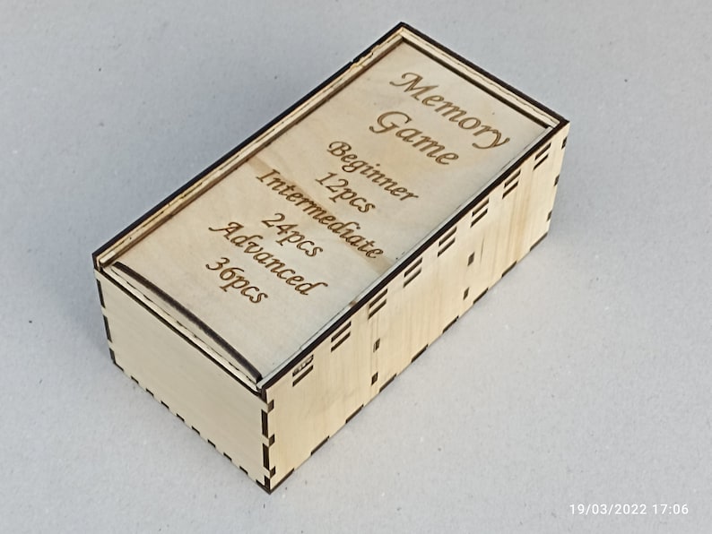 Memory Game Box Set 3mm (digital File Only) - Etsy