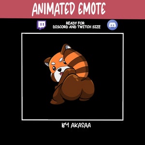 red panda  twerking animated emote | twitch emote | discord emote | Discord Sticker .