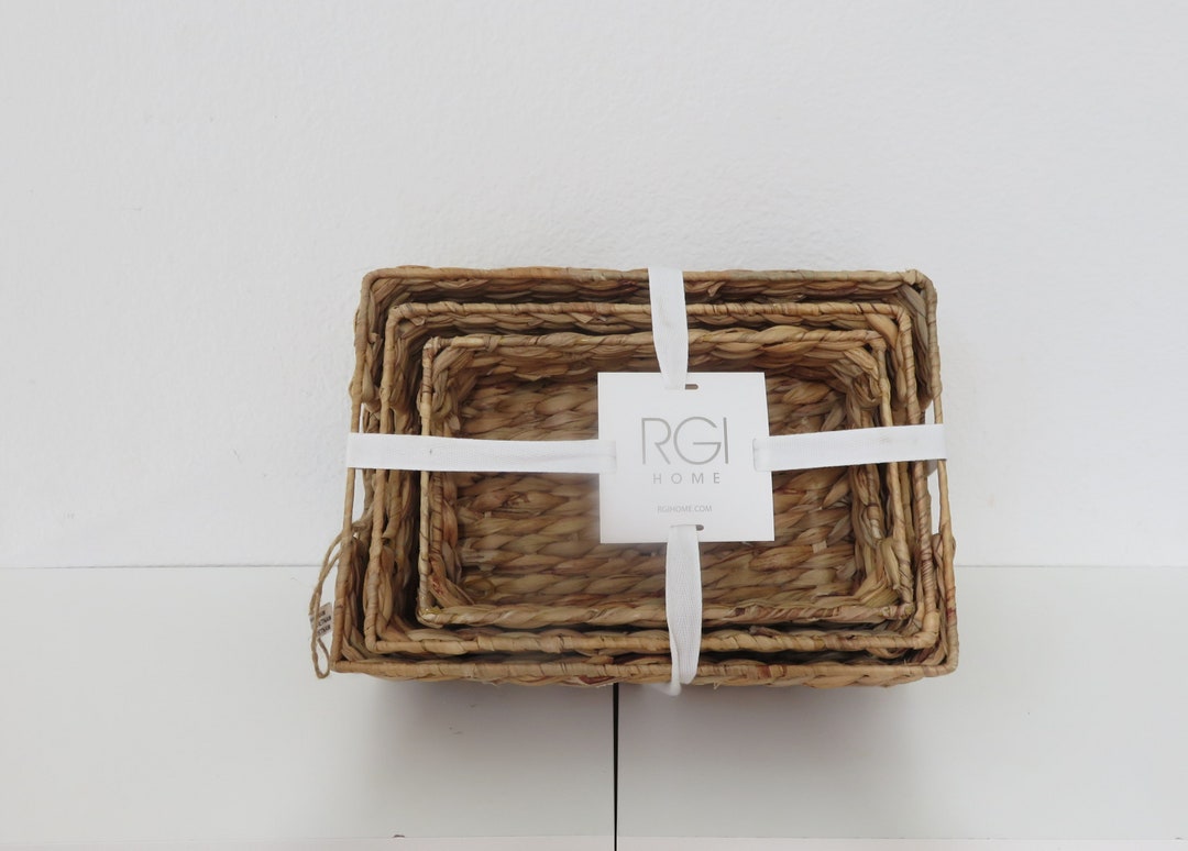RGI Home 3 Set Rectangular Wicker Basket Etsy