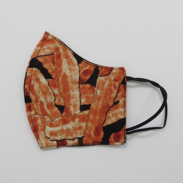 062) - Bacon Print Face Mask Size Adult and Teen