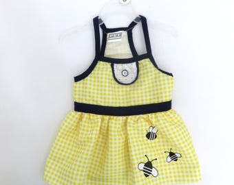 Pet Spirit Yellow plaid Strap Dress Size Small (#105)