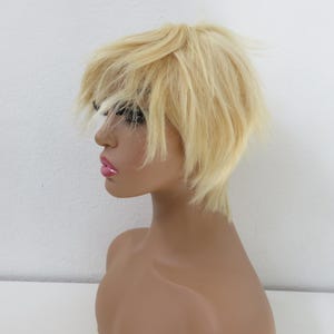 Short Blonde Synthetic Hair Wig (#115)
