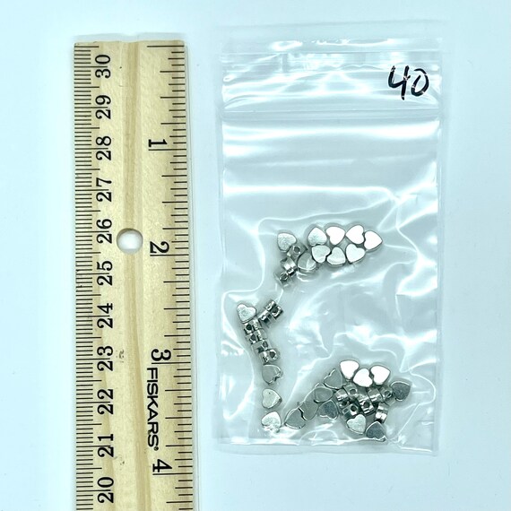 Metal Heart Beads Heart Charms Etsy