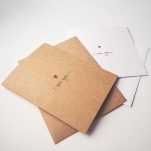 Tarjeta minimalista pintada a mano para su ser querido / tarjeta de San Valentín / tarjeta sin regla