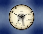 1929 Soda Fountain Drink Mixer Patent Lighted LED Clock USA American Made Hanging Backlit Retro Garage Mancave Sign