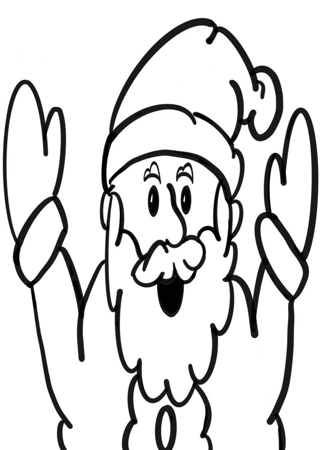 Santa Coloring Stencil Page - Etsy