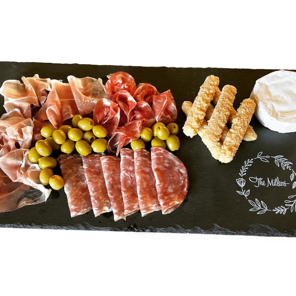 Charcuterie Board - personalised. Cheese board, wedding gift , restaurant platters, slate platter, sharing board, gift, present