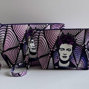 Frida Kahlo | pochette zippée | pochette | organiseur de sac | pochette | sac gothique | en tissu | Étui à crayons.
