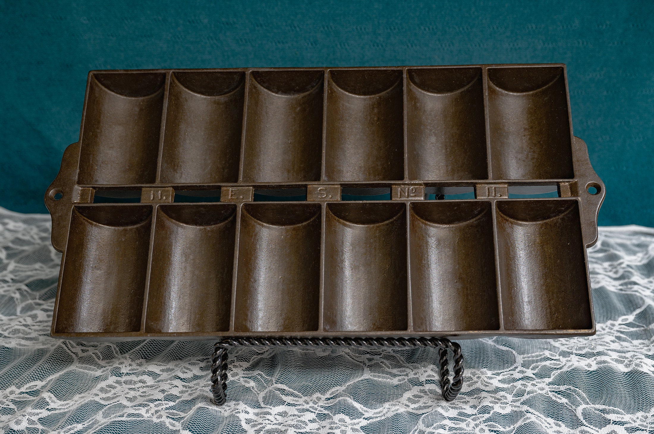 Cast Iron French Roll Pan N.E.S. No.11 Gem Pan Etsy