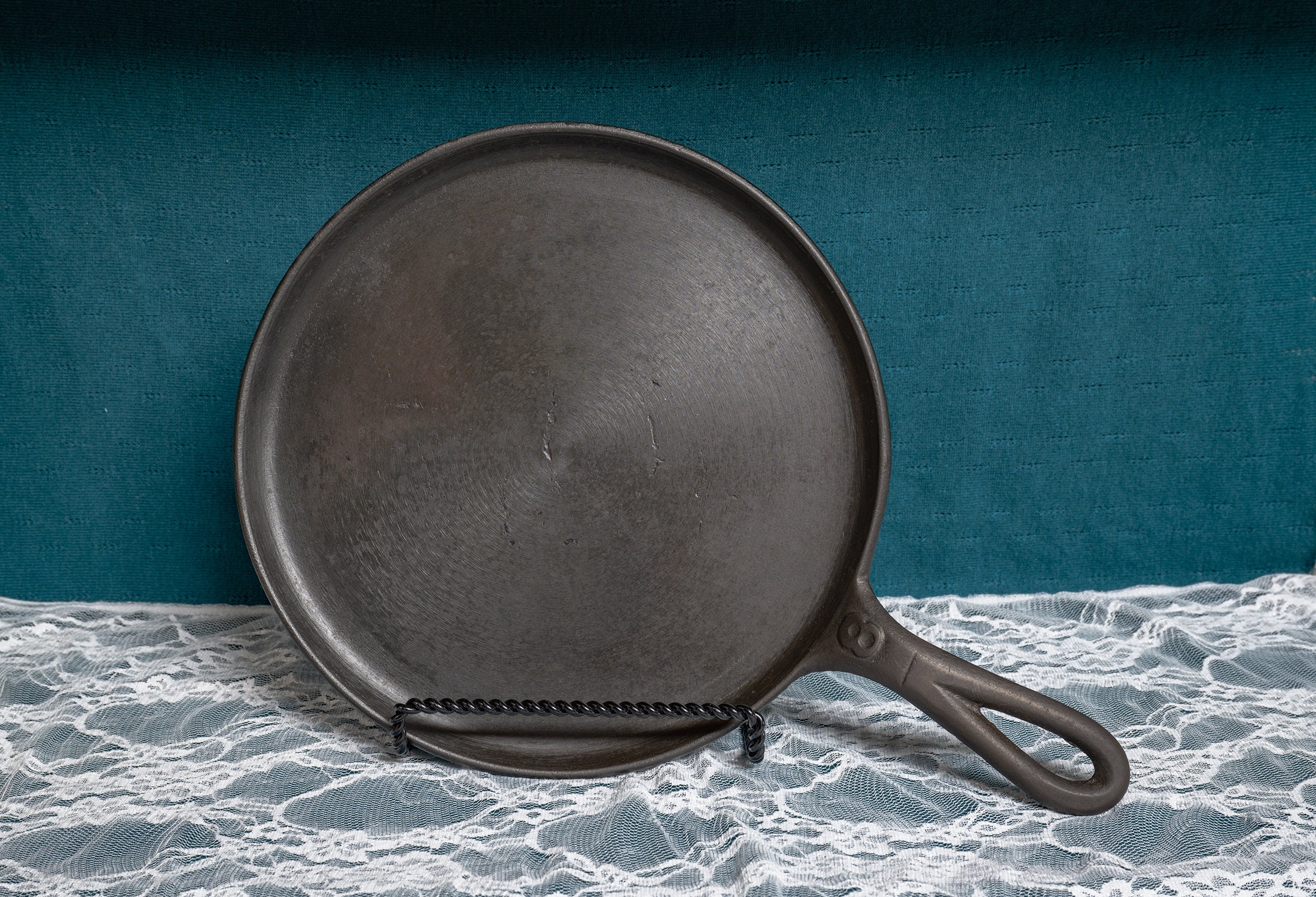 Vintage Coleman SQUARE Cast Iron Skillet Fry Pan Flat Bottom with Pour  Spout