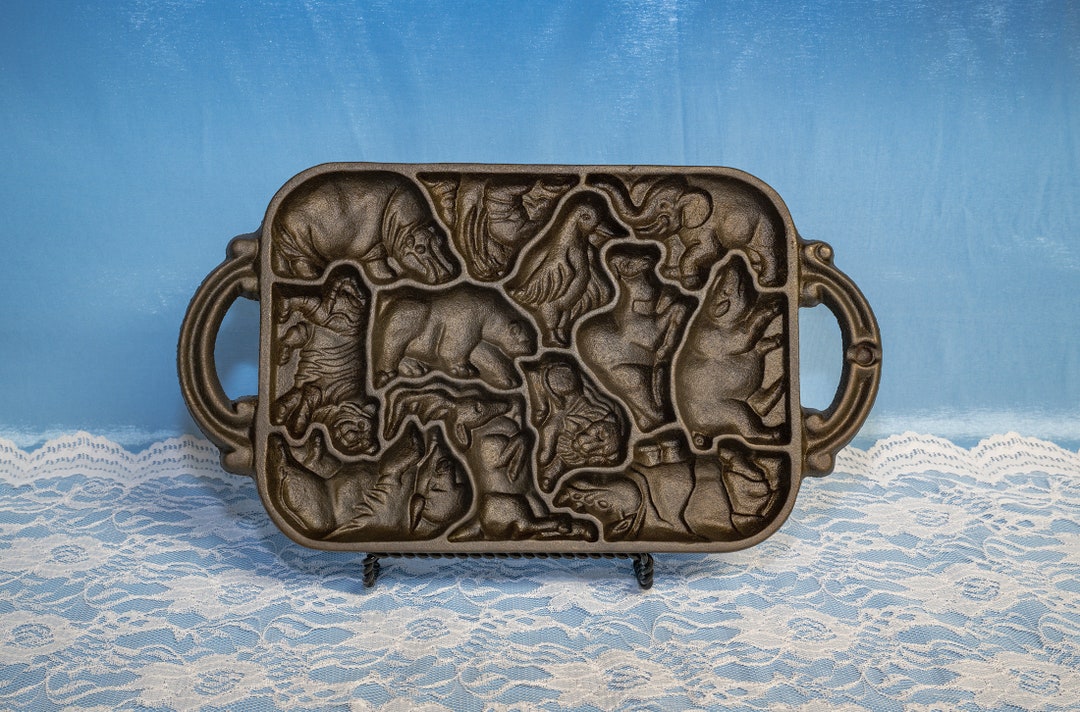Animal Puzzle Mold Cast Iron Made by John Wright 1984 Etsy