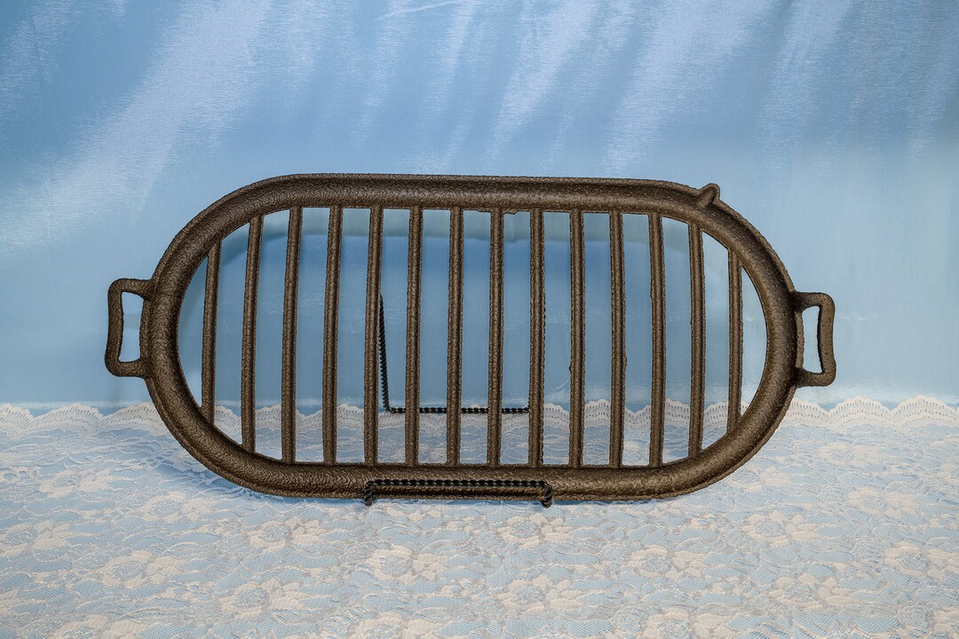 Oval Long Broiler Cast Iron Etsy