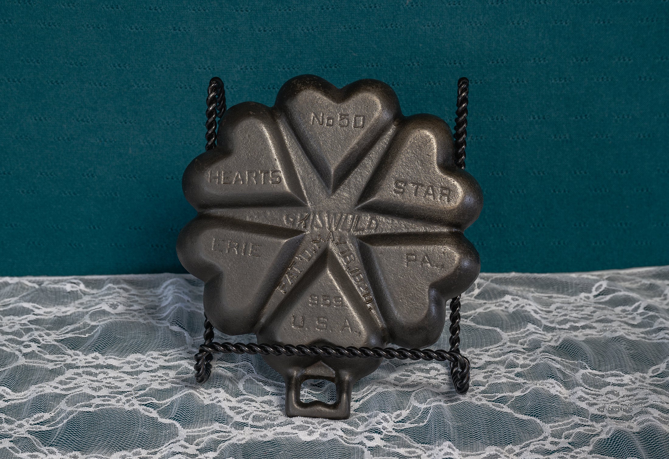 No. 50 Griswold Hearts Star Cast Iron Gem Pan Hard to Find Etsy