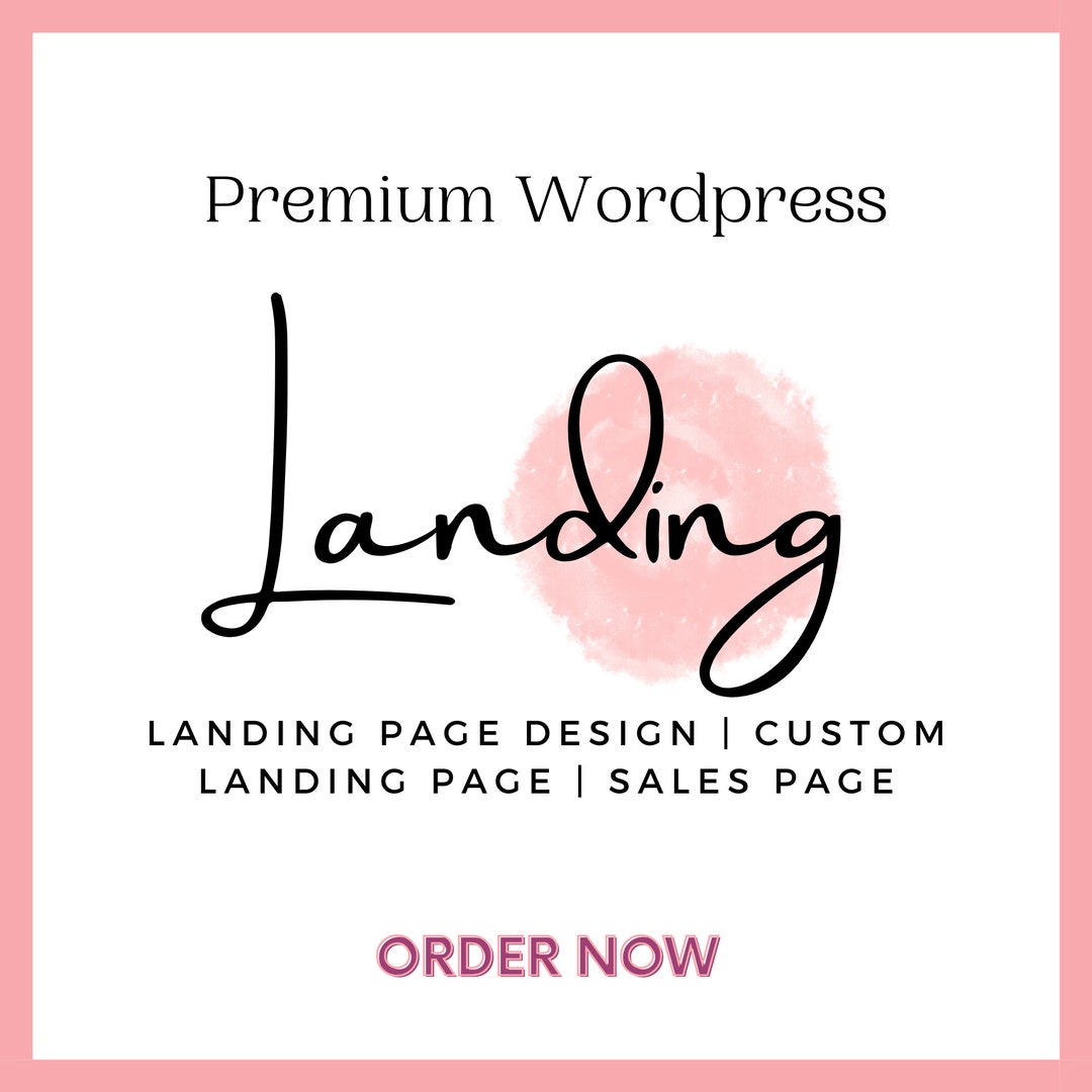 Wordpress Landing Page Template Design | Web Design - Custom Landing ...