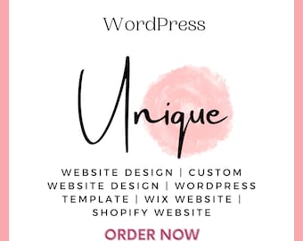 Diseño web - Diseño de sitio web personalizado / Plantilla de Wordpress / Sitio web de WIX / Sitio web de Shopify / Sitio web de blog