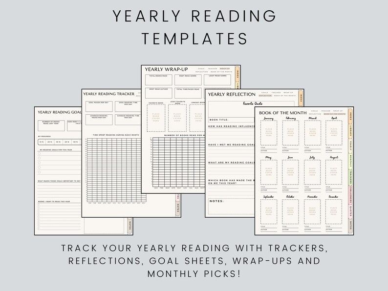 Digital Reading Journal | Hyperlinked |reusable Reading Planner for ...