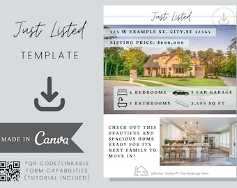 Modèle Just Listed (Immobilier) - Modifiable