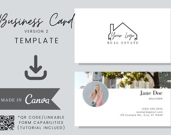 Modèle de carte de visite version 2 (immobilier) - modifiable