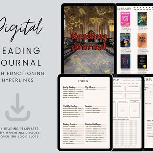 Digital Reading Journal | Hyperlinked |reusable Reading Planner for ...