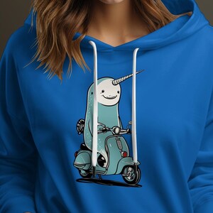 Narwhal hoodie with horn sale