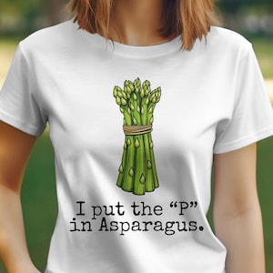 Funny Asparagus T-Shirt: Vegan Vegetable Tee