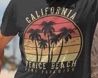 Venice Beach California T-Shirt: Surf Paradise Vintage Design