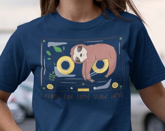 Sloth Cassette Tape T-Shirt: Funny Animal Graphic Tee