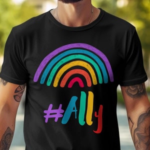 プライド月間アライTシャツ：ボヘミアンレインボーLGBTQプライドギフト