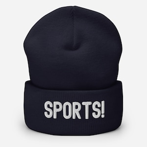 Sports Beanie | Funny Active Life Embroidered Cuffed Beanie | Gift for Sports Enthusiast