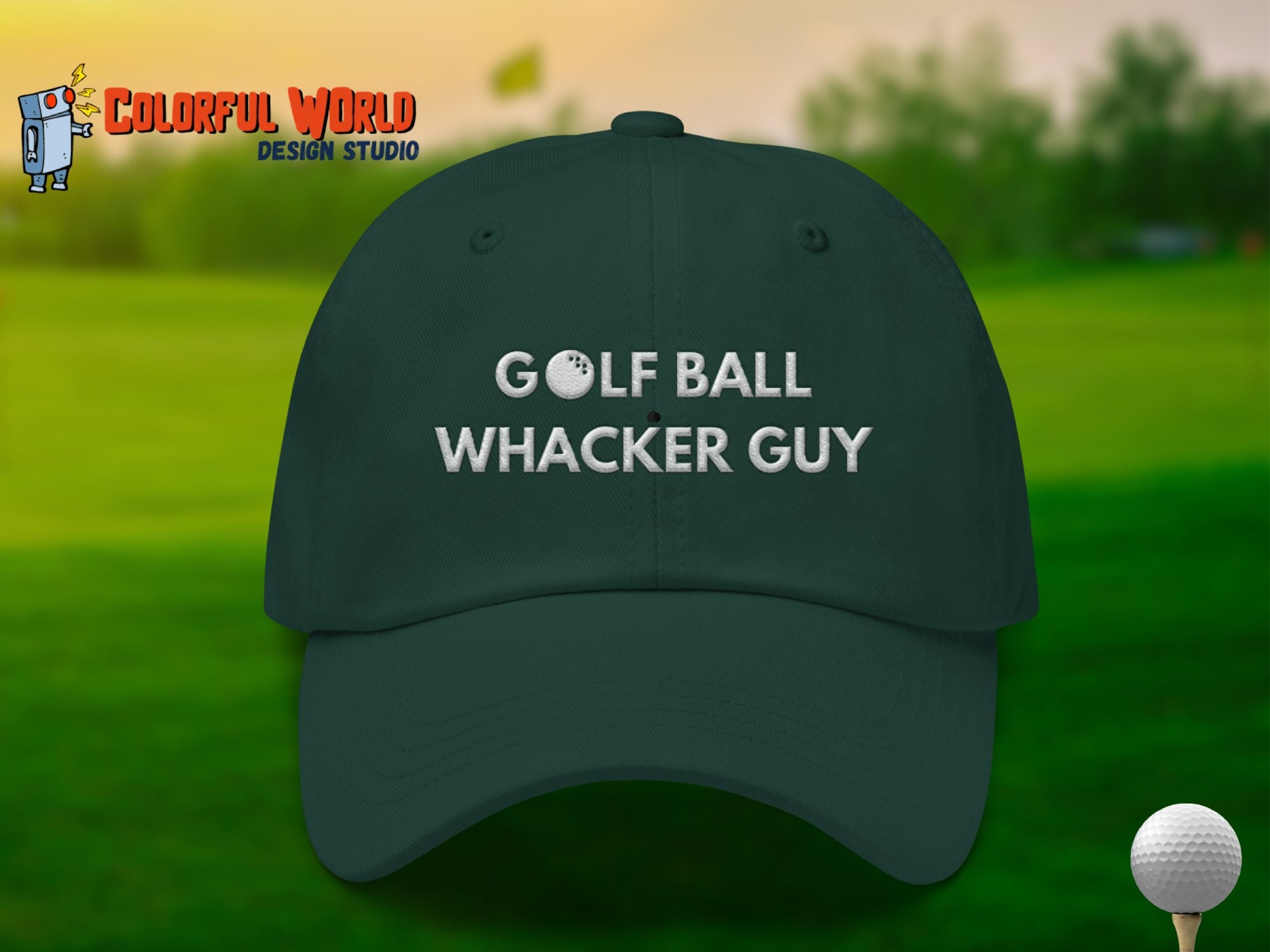 Golf Ball Whacker Guy Hat Cap Funny Golf Embroidered Dad Hat Gift for  Golfers -  Canada