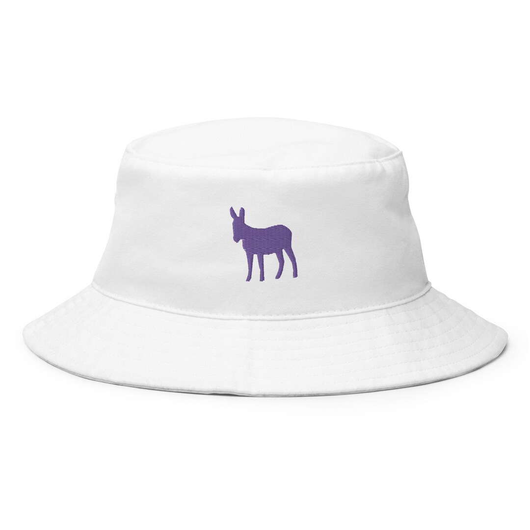 Blue Donkey Bucket Hat Simple Political Embriodered Bucket Cap Unisex