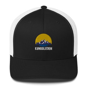 Kungsleden Trucker Hat | Fun Hiking Embriodered Mesh Back Cap | Gift for Mountain Climbers